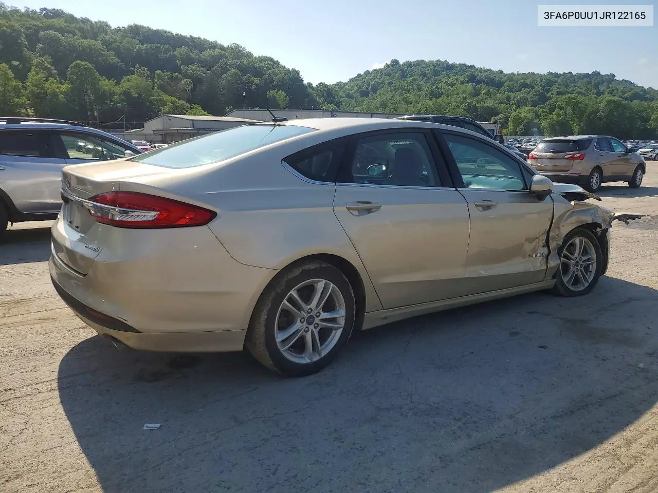 2018 Ford Fusion S Hybrid VIN: 3FA6P0UU1JR122165 Lot: 59019856