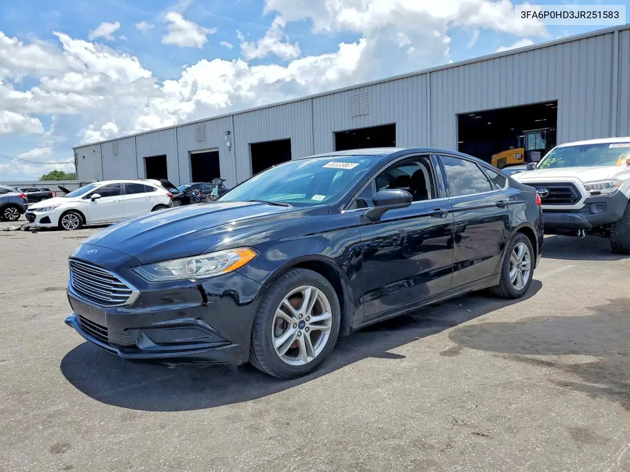 2018 Ford Fusion Se VIN: 3FA6P0HD3JR251583 Lot: 59999376