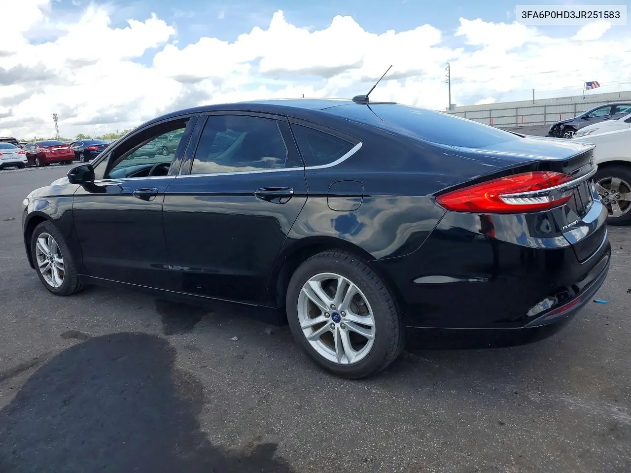 2018 Ford Fusion Se VIN: 3FA6P0HD3JR251583 Lot: 59999376