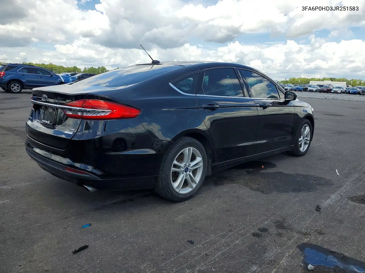 2018 Ford Fusion Se VIN: 3FA6P0HD3JR251583 Lot: 59999376