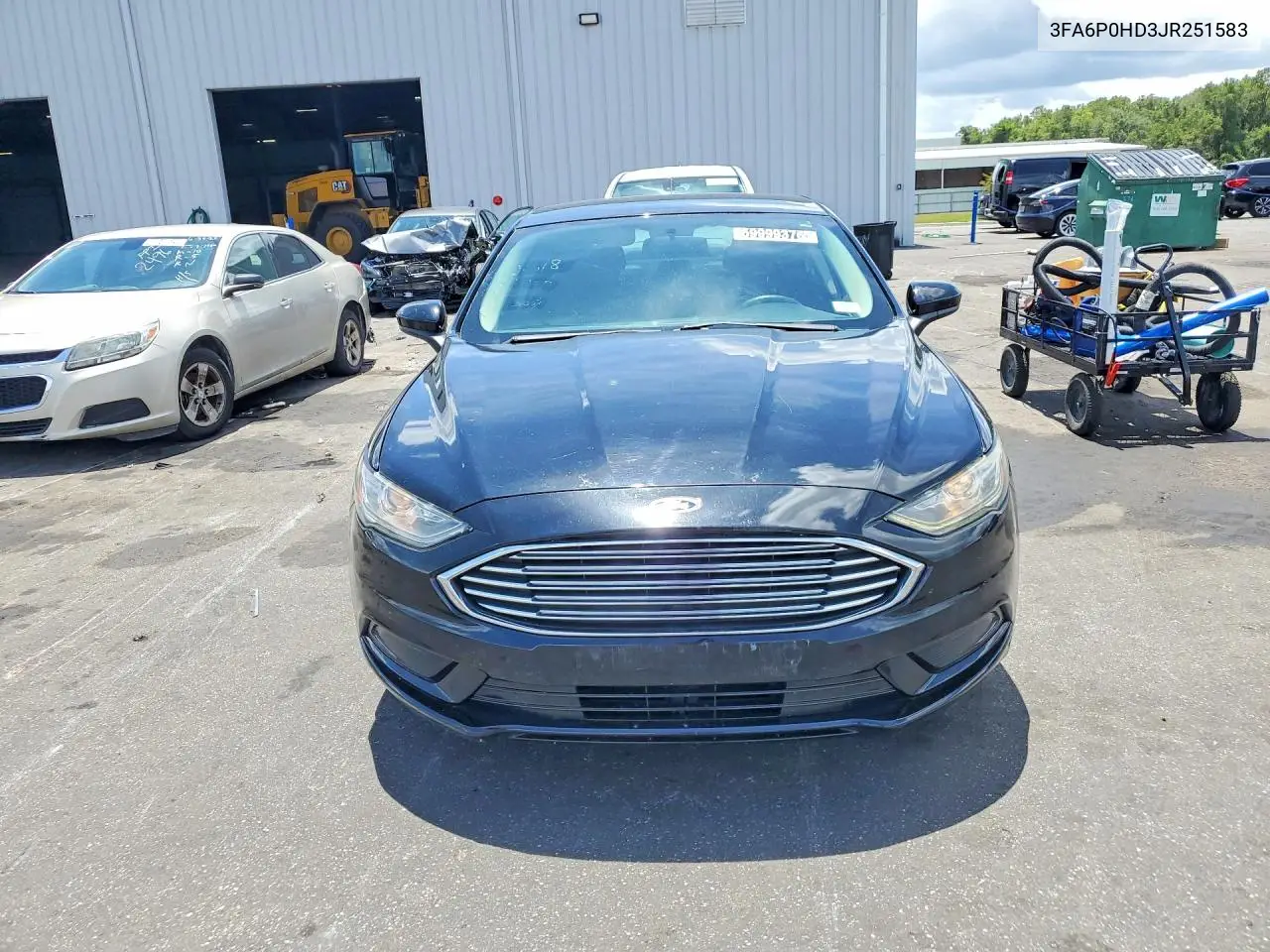 2018 Ford Fusion Se VIN: 3FA6P0HD3JR251583 Lot: 59999376