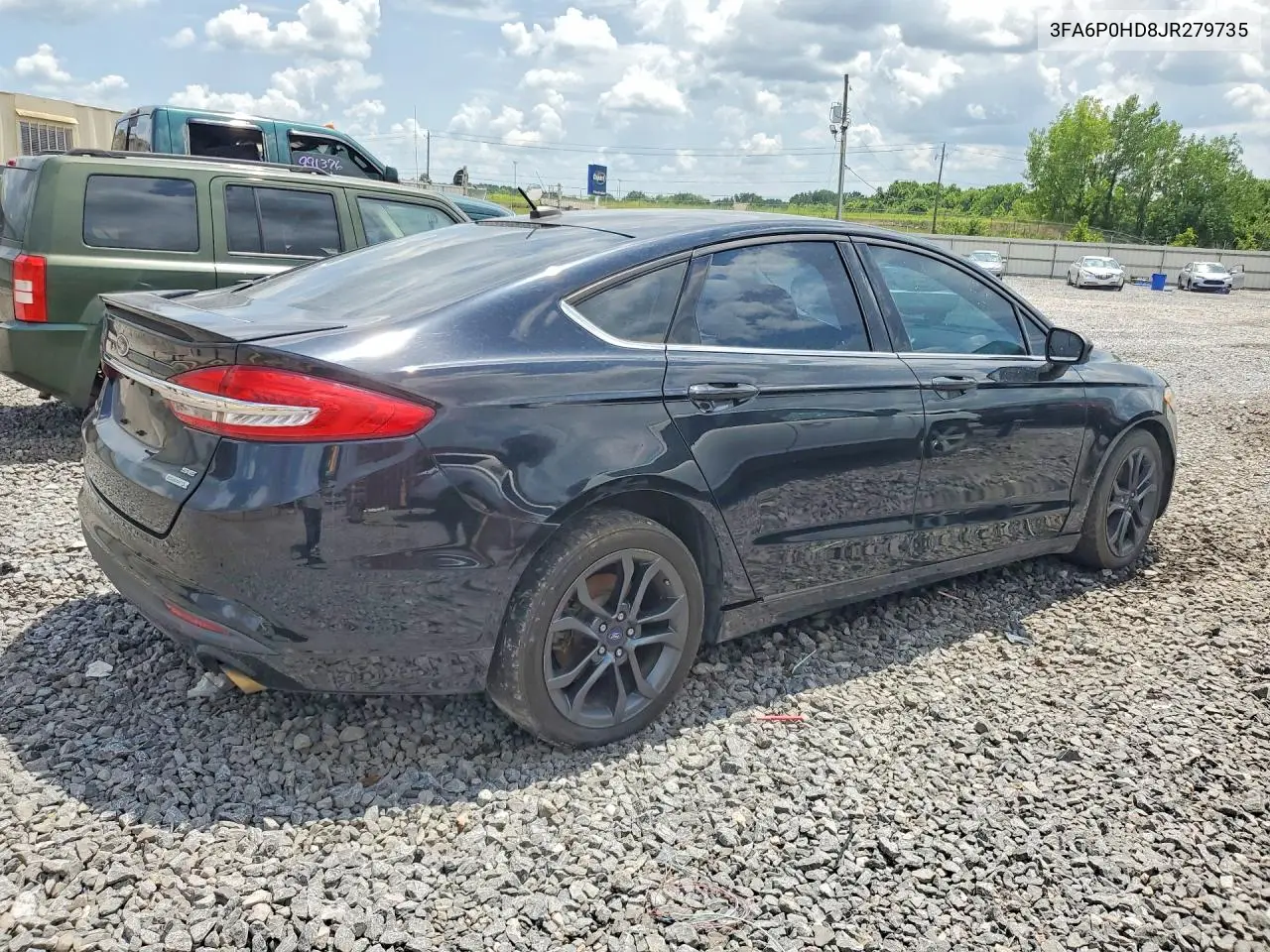 2018 Ford Fusion Se VIN: 3FA6P0HD8JR279735 Lot: 60918516