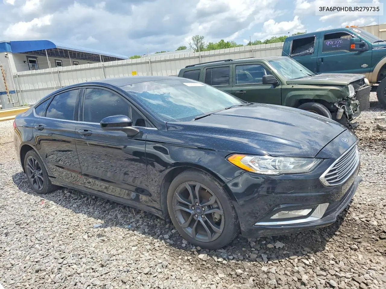 2018 Ford Fusion Se VIN: 3FA6P0HD8JR279735 Lot: 60918516