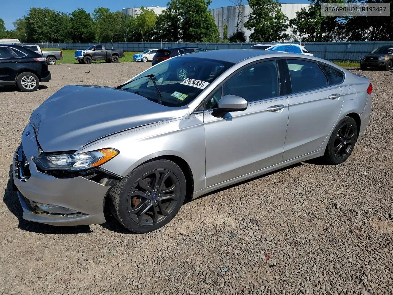 2018 Ford Fusion Se VIN: 3FA6P0HD1JR193487 Lot: 60954636