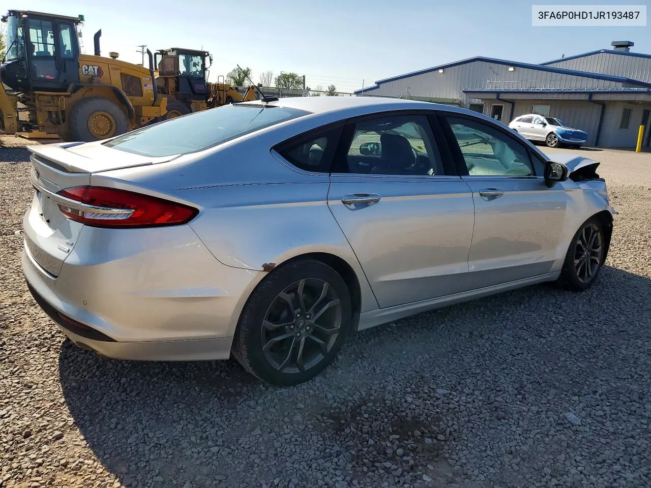 2018 Ford Fusion Se VIN: 3FA6P0HD1JR193487 Lot: 60954636