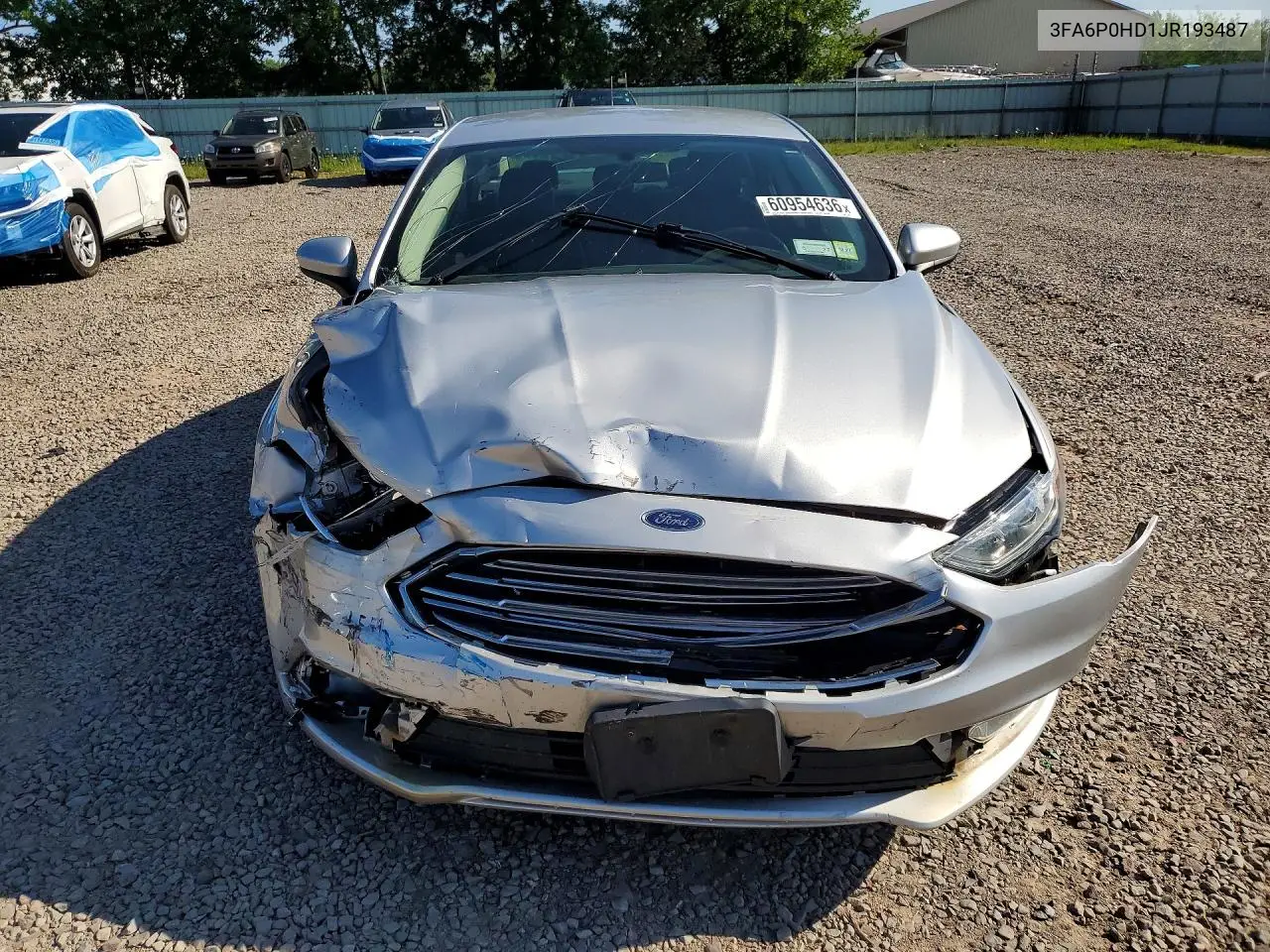 2018 Ford Fusion Se VIN: 3FA6P0HD1JR193487 Lot: 60954636