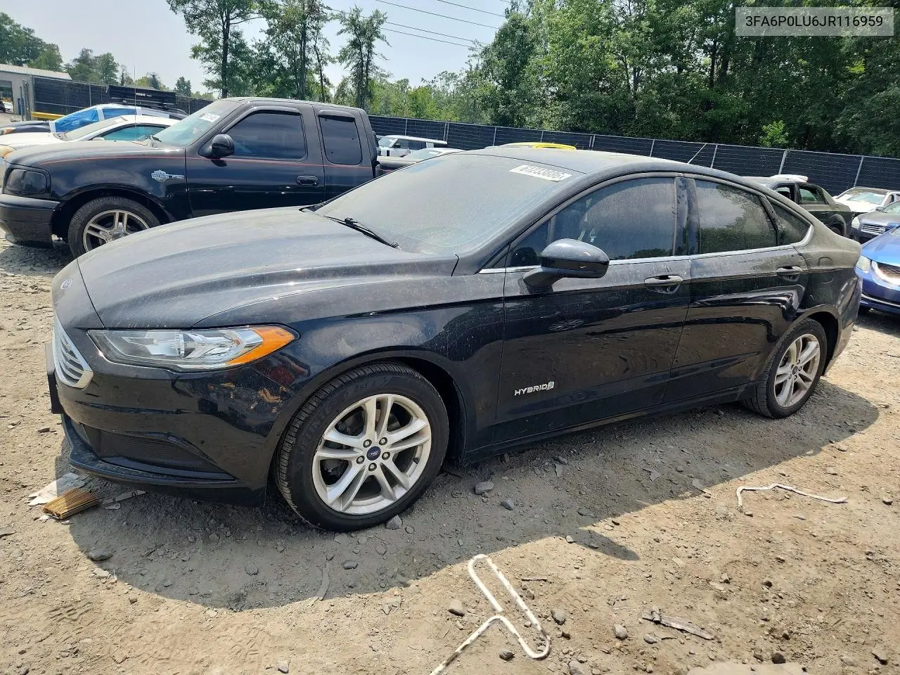 2018 Ford Fusion Se Hybrid VIN: 3FA6P0LU6JR116959 Lot: 61233886