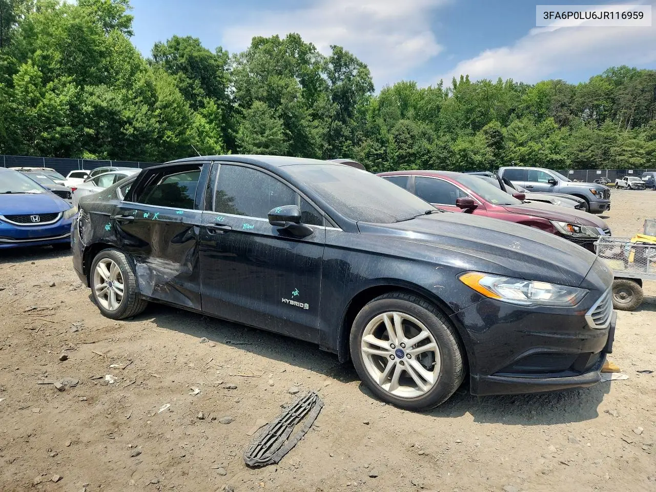 2018 Ford Fusion Se Hybrid VIN: 3FA6P0LU6JR116959 Lot: 61233886