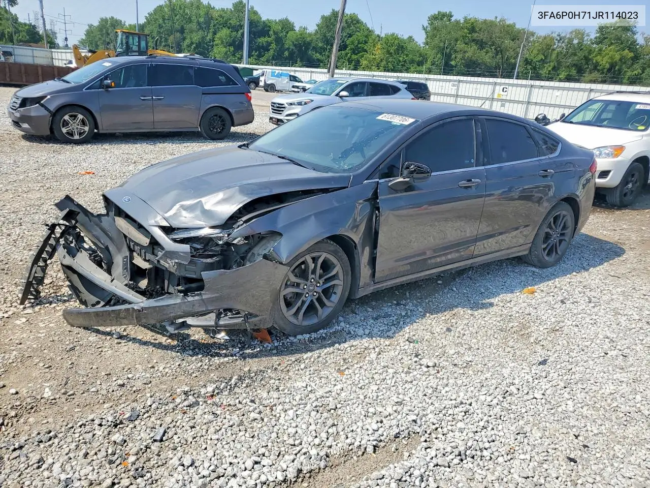 2018 Ford Fusion Se VIN: 3FA6P0H71JR114023 Lot: 61307706