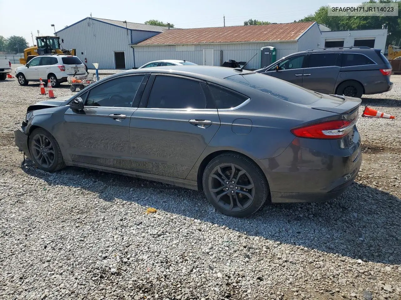 2018 Ford Fusion Se VIN: 3FA6P0H71JR114023 Lot: 61307706