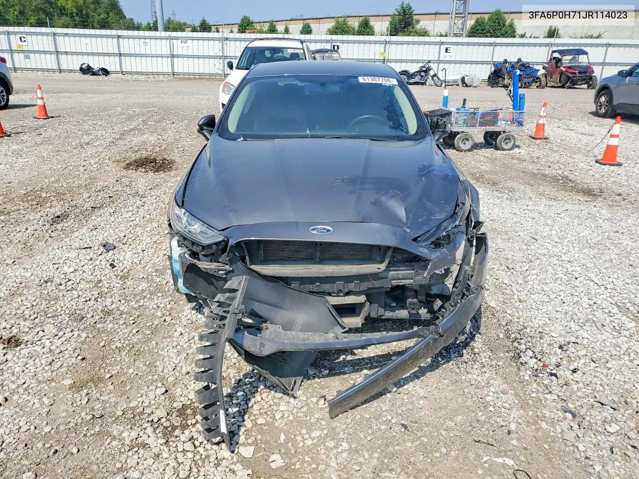 2018 Ford Fusion Se VIN: 3FA6P0H71JR114023 Lot: 61307706