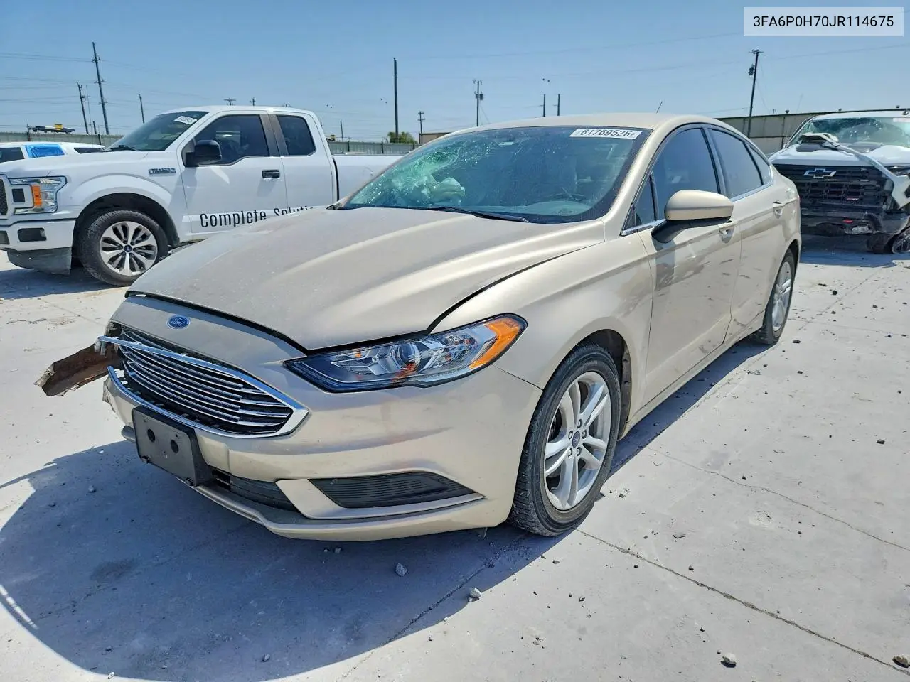 2018 Ford Fusion Se VIN: 3FA6P0H70JR114675 Lot: 61769526