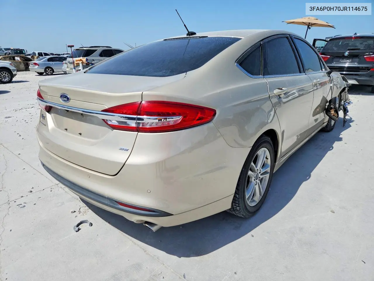 2018 Ford Fusion Se VIN: 3FA6P0H70JR114675 Lot: 61769526