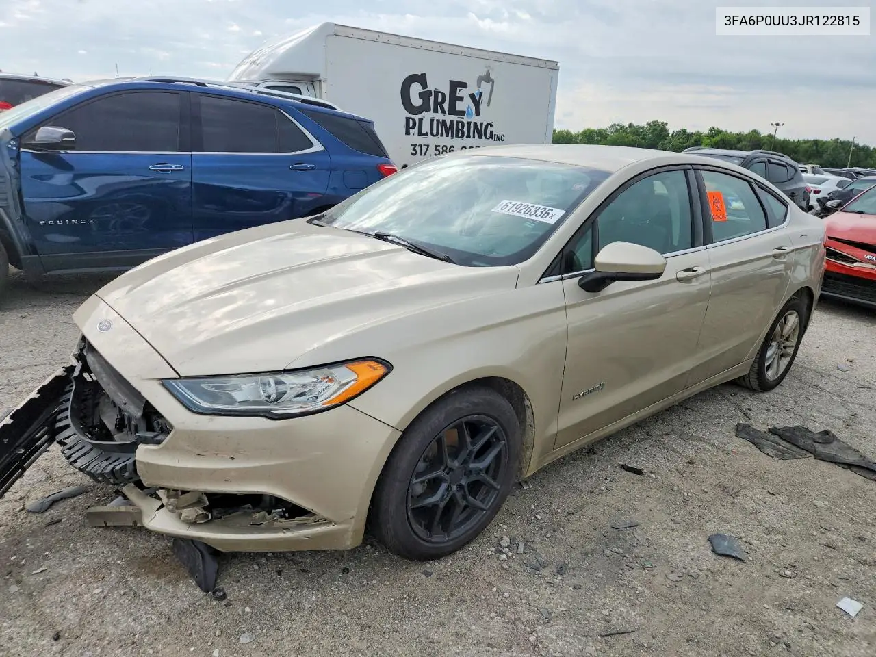 2018 Ford Fusion S Hybrid VIN: 3FA6P0UU3JR122815 Lot: 61926336