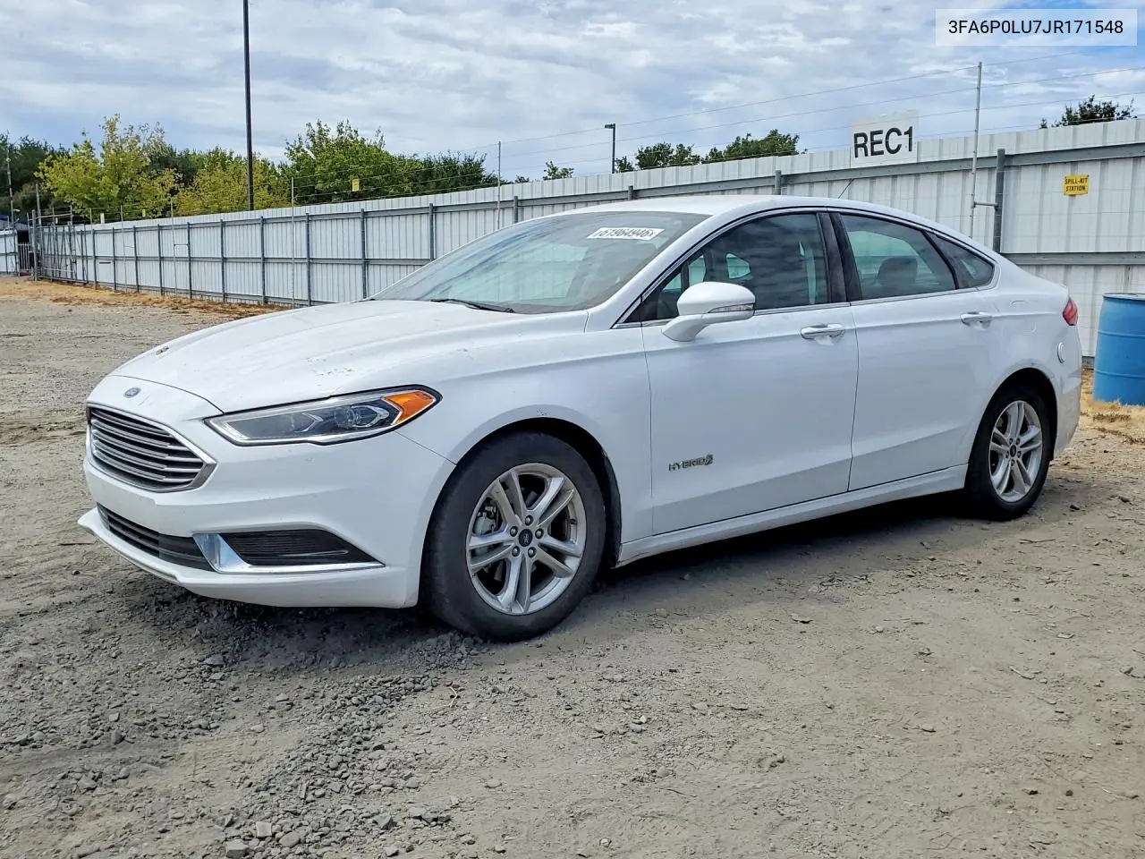 2018 Ford Fusion Se Hybrid VIN: 3FA6P0LU7JR171548 Lot: 61964946