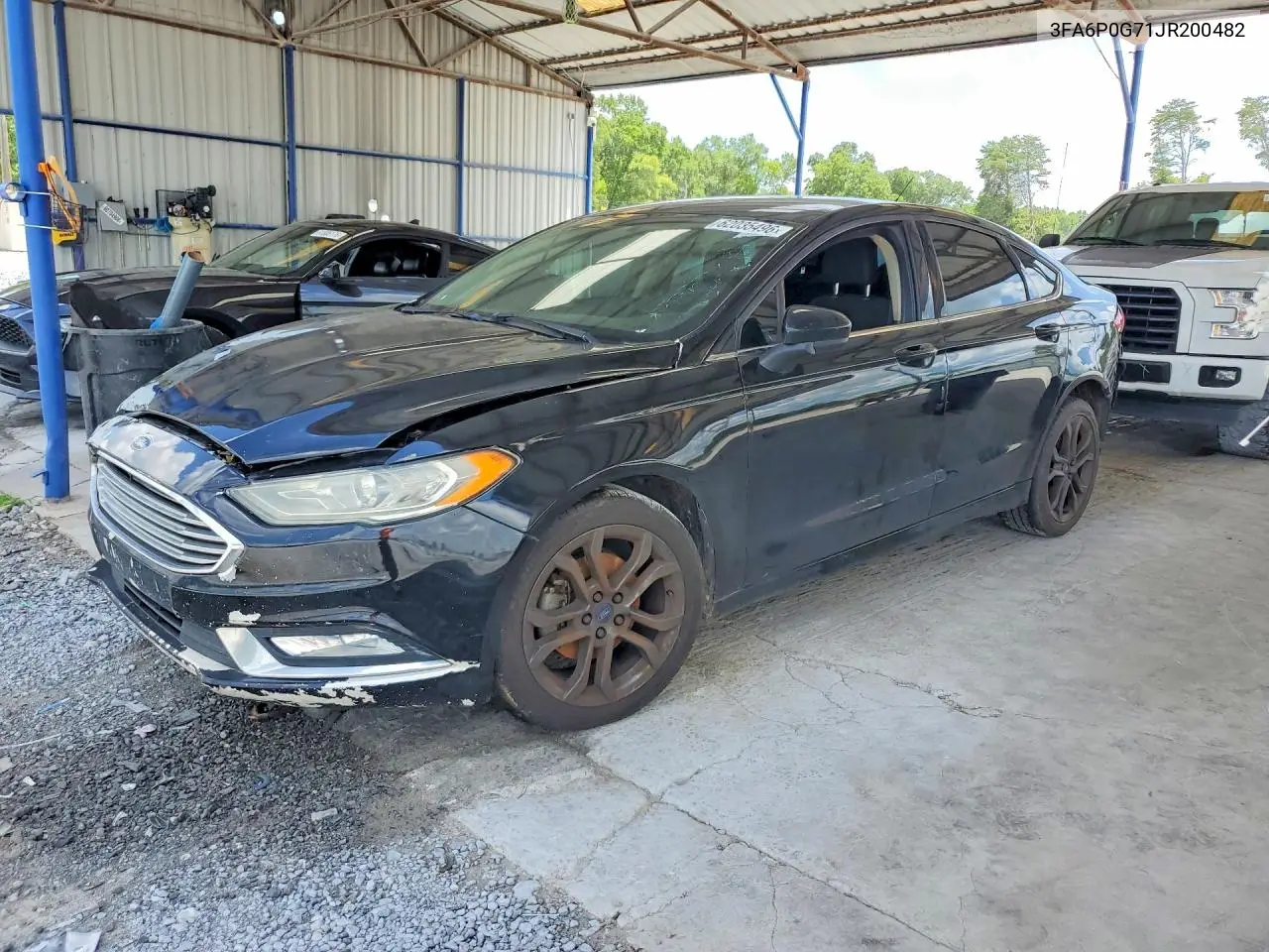 2018 Ford Fusion S VIN: 3FA6P0G71JR200482 Lot: 62035496