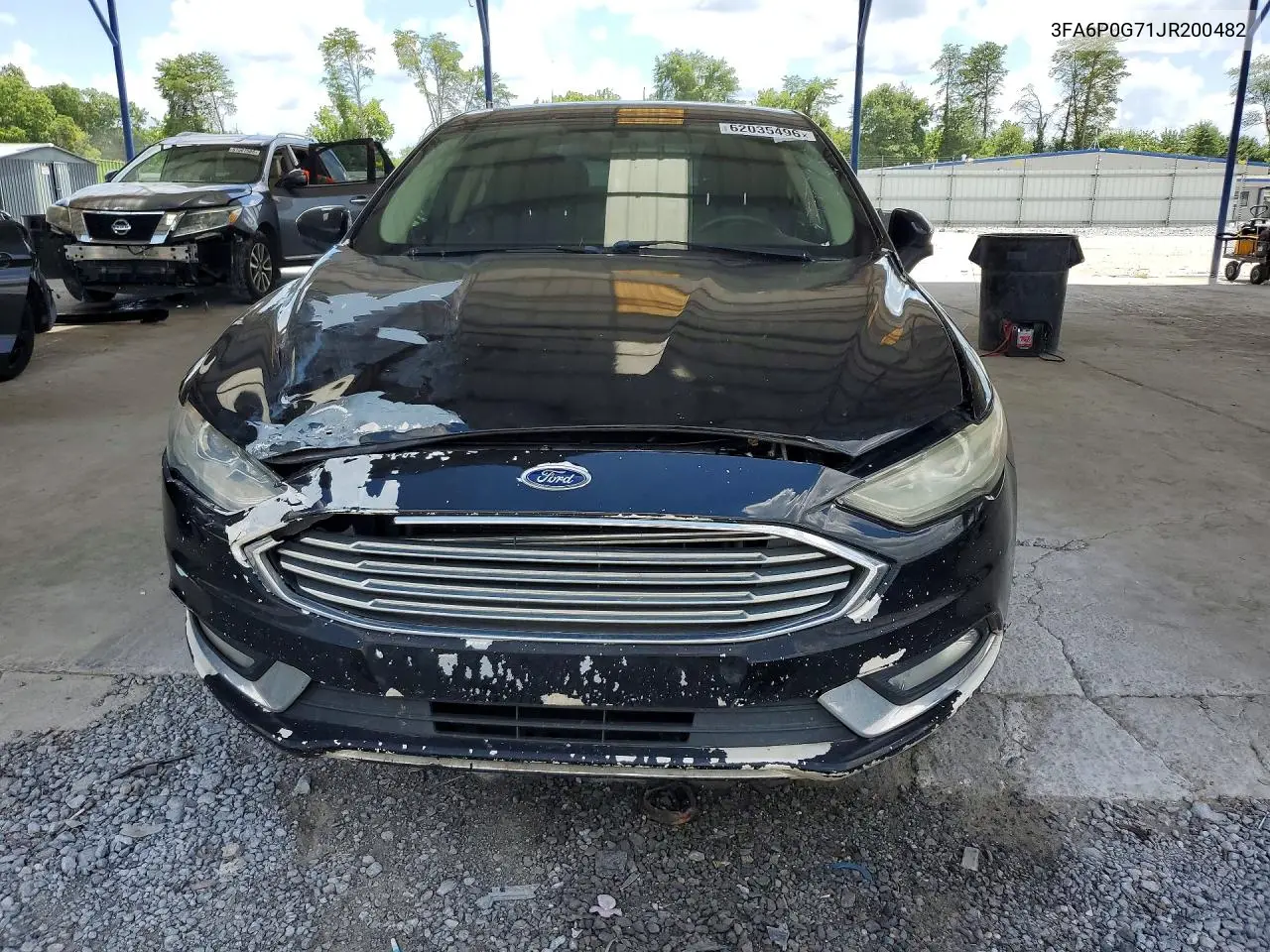 2018 Ford Fusion S VIN: 3FA6P0G71JR200482 Lot: 62035496