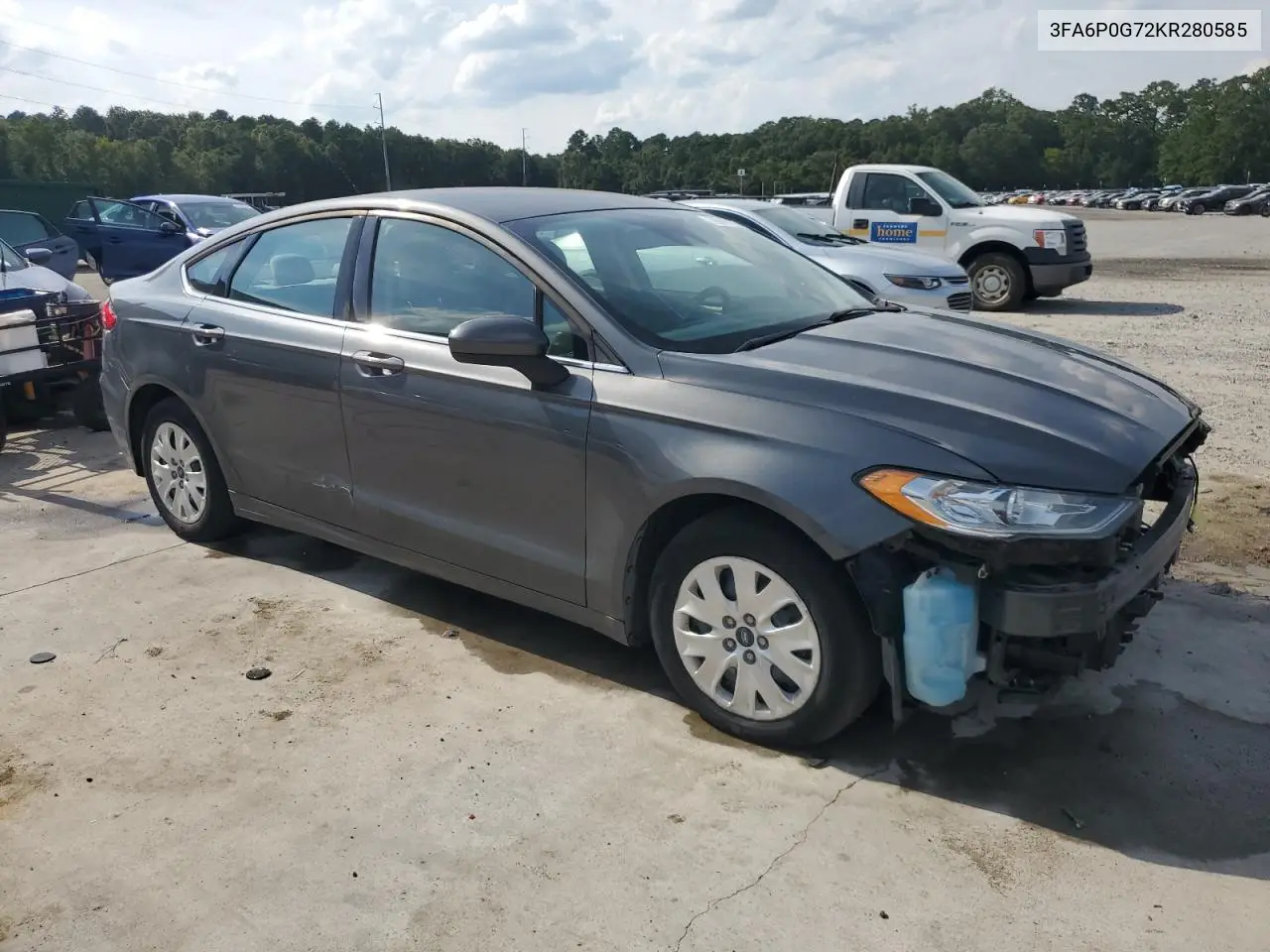 3FA6P0G72KR280585 2019 Ford Fusion S