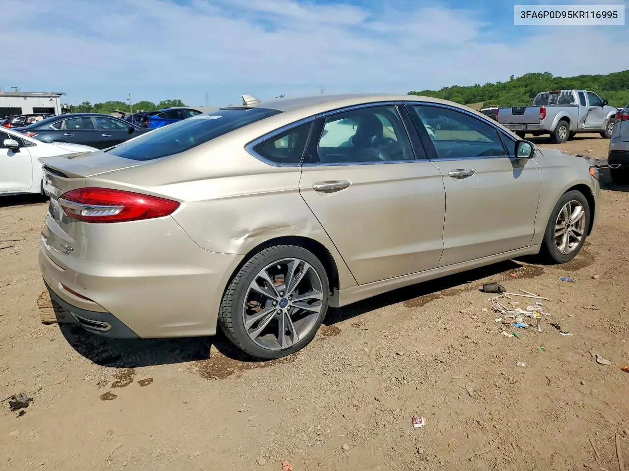 2019 Ford Fusion Titanium VIN: 3FA6P0D95KR116995 Lot: 55860716