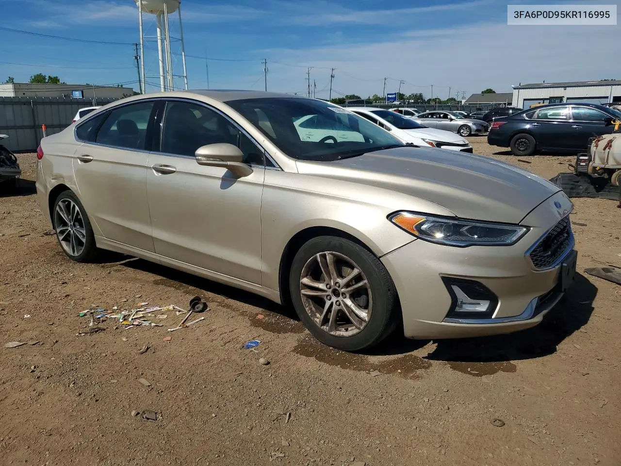 2019 Ford Fusion Titanium VIN: 3FA6P0D95KR116995 Lot: 55860716