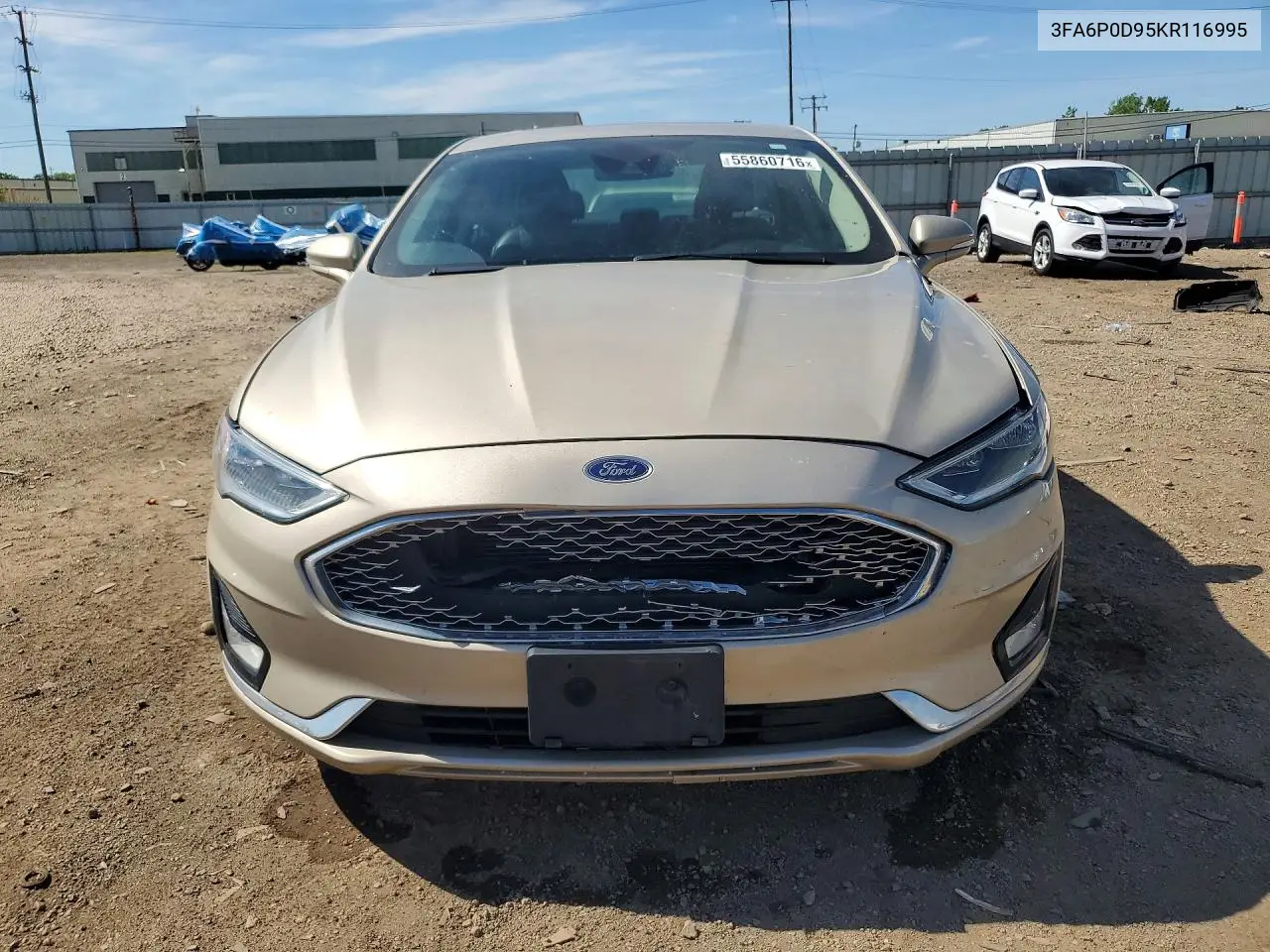 2019 Ford Fusion Titanium VIN: 3FA6P0D95KR116995 Lot: 55860716