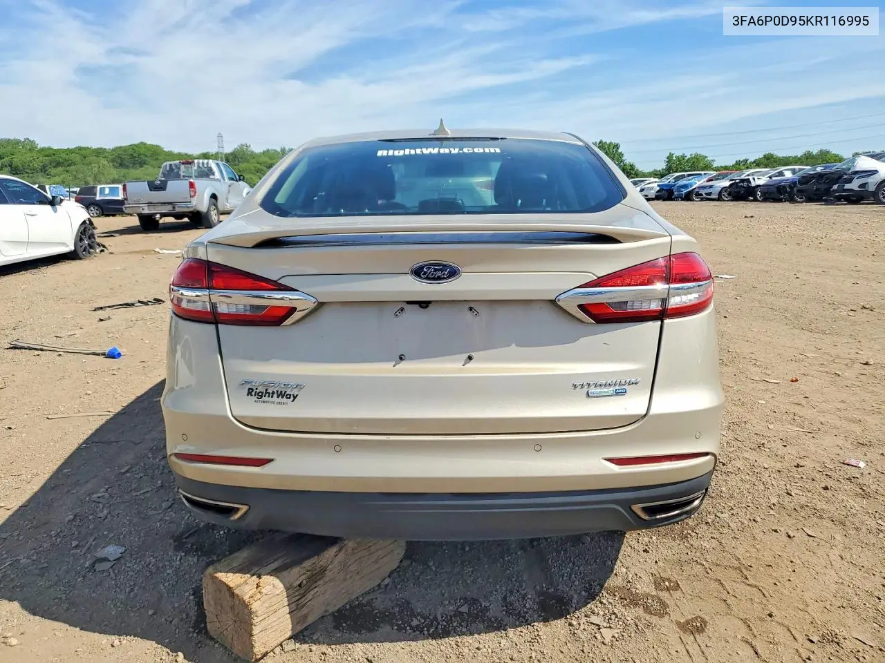 2019 Ford Fusion Titanium VIN: 3FA6P0D95KR116995 Lot: 55860716