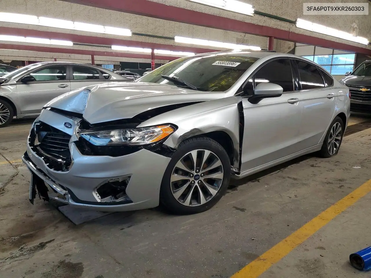 2019 Ford Fusion Se VIN: 3FA6P0T9XKR260303 Lot: 56803896
