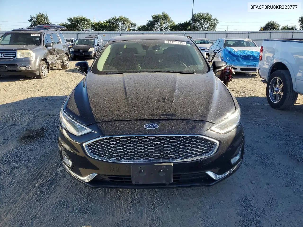 2019 Ford Fusion Titanium VIN: 3FA6P0RU8KR223777 Lot: 57155536