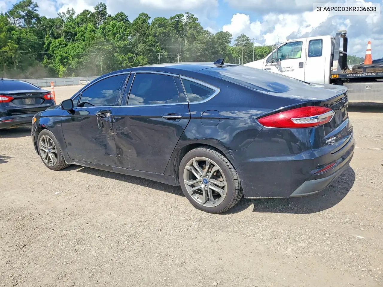 2019 Ford Fusion Sel VIN: 3FA6P0CD3KR236638 Lot: 57213776