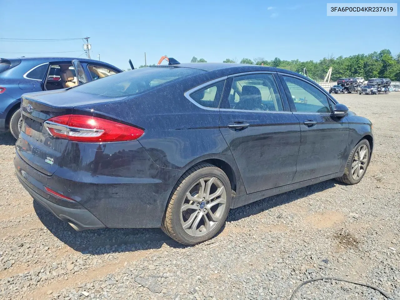 2019 Ford Fusion Sel VIN: 3FA6P0CD4KR237619 Lot: 57486516