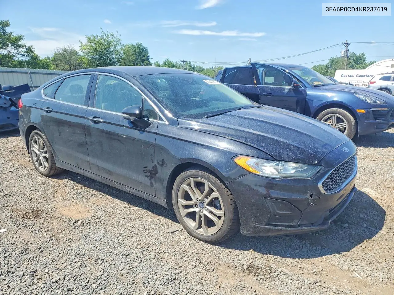 2019 Ford Fusion Sel VIN: 3FA6P0CD4KR237619 Lot: 57486516