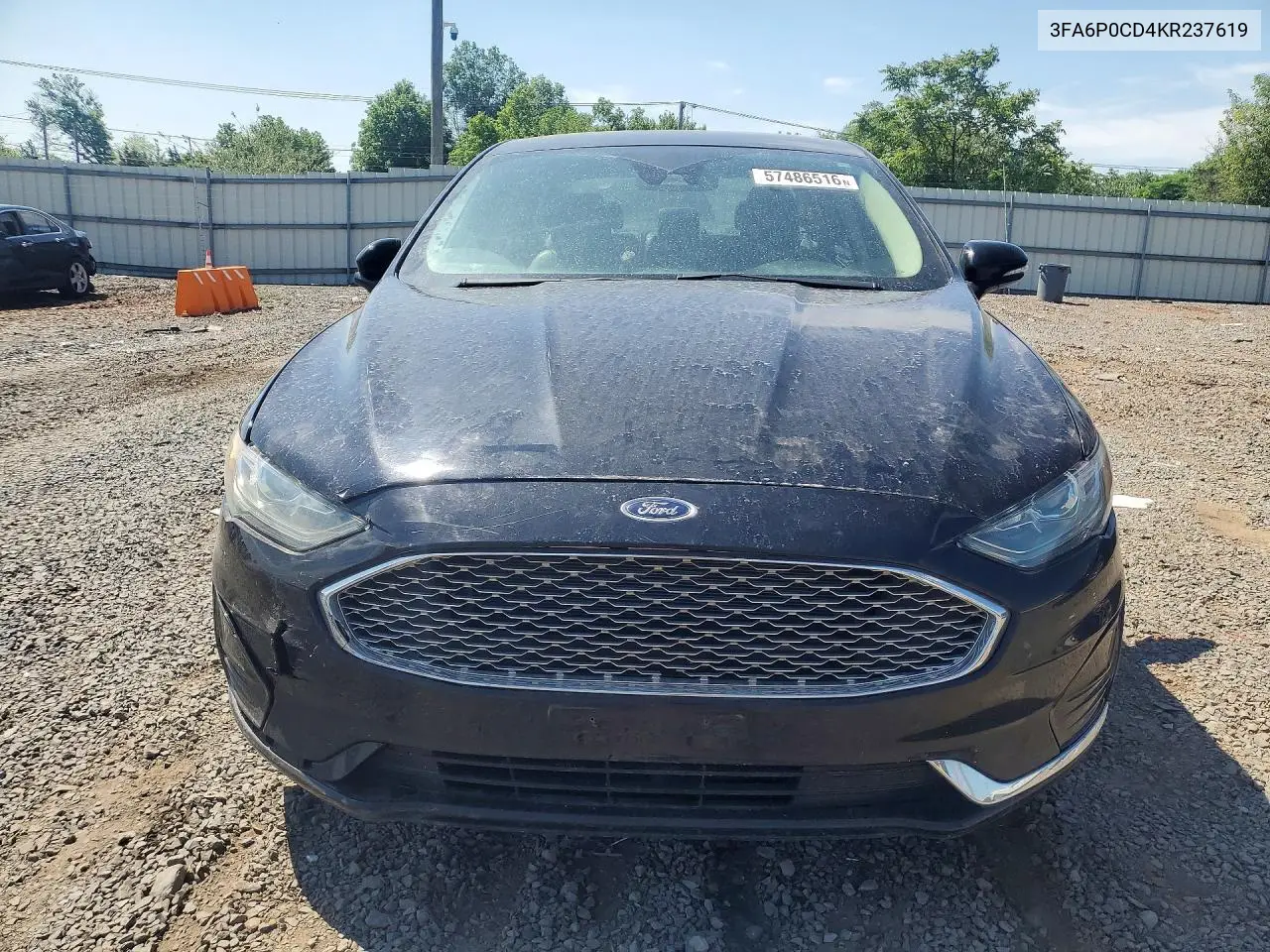 2019 Ford Fusion Sel VIN: 3FA6P0CD4KR237619 Lot: 57486516
