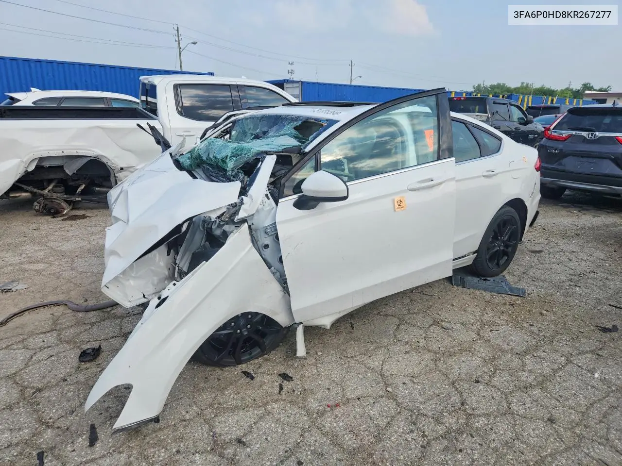 2019 Ford Fusion Se VIN: 3FA6P0HD8KR267277 Lot: 57678396