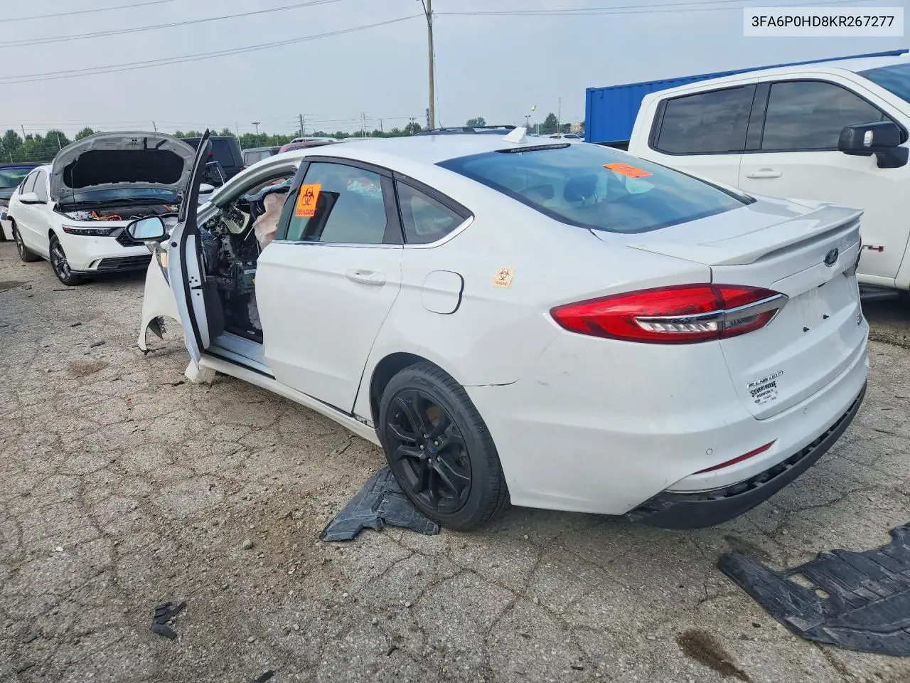2019 Ford Fusion Se VIN: 3FA6P0HD8KR267277 Lot: 57678396