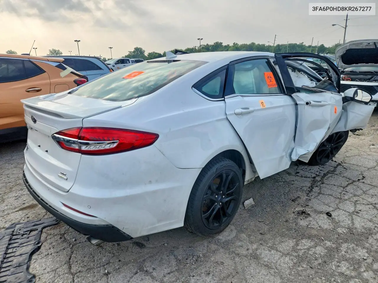 2019 Ford Fusion Se VIN: 3FA6P0HD8KR267277 Lot: 57678396