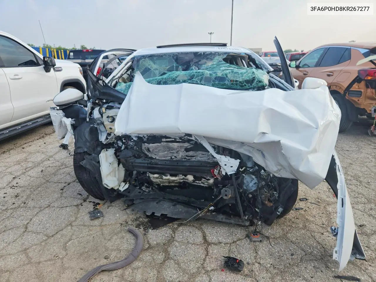 2019 Ford Fusion Se VIN: 3FA6P0HD8KR267277 Lot: 57678396