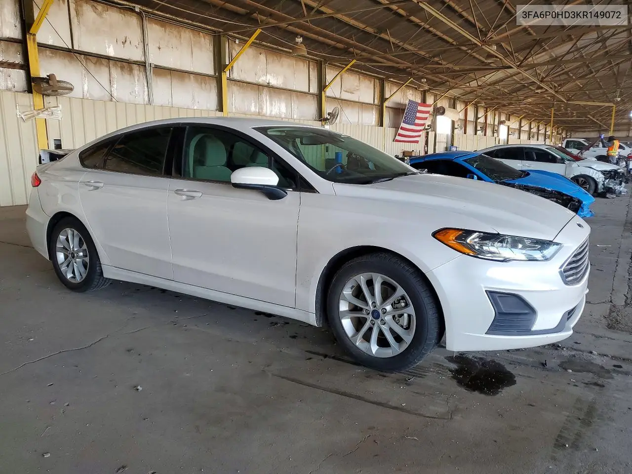 2019 Ford Fusion Se VIN: 3FA6P0HD3KR149072 Lot: 60530296