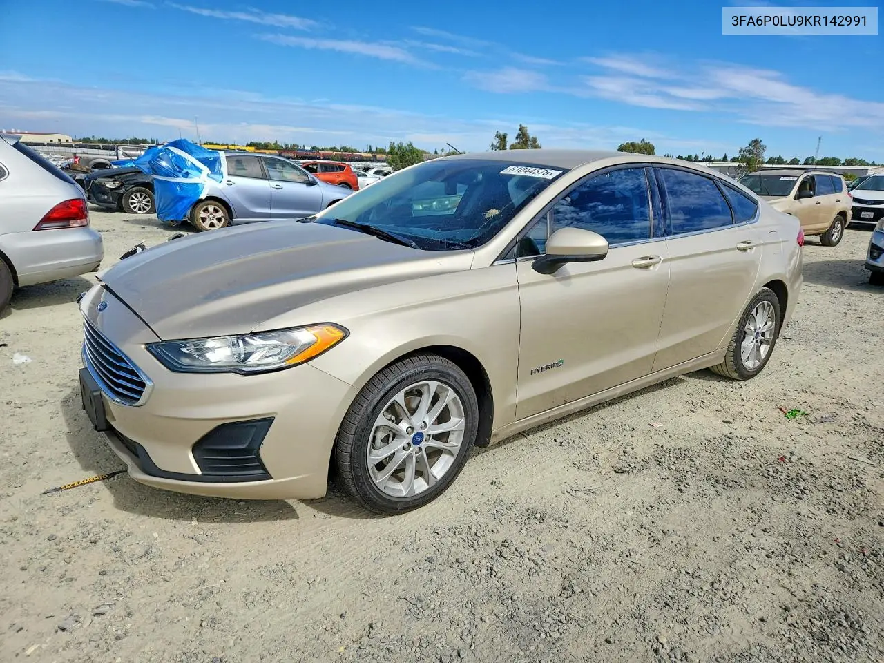 2019 Ford Fusion Se VIN: 3FA6P0LU9KR142991 Lot: 61044576