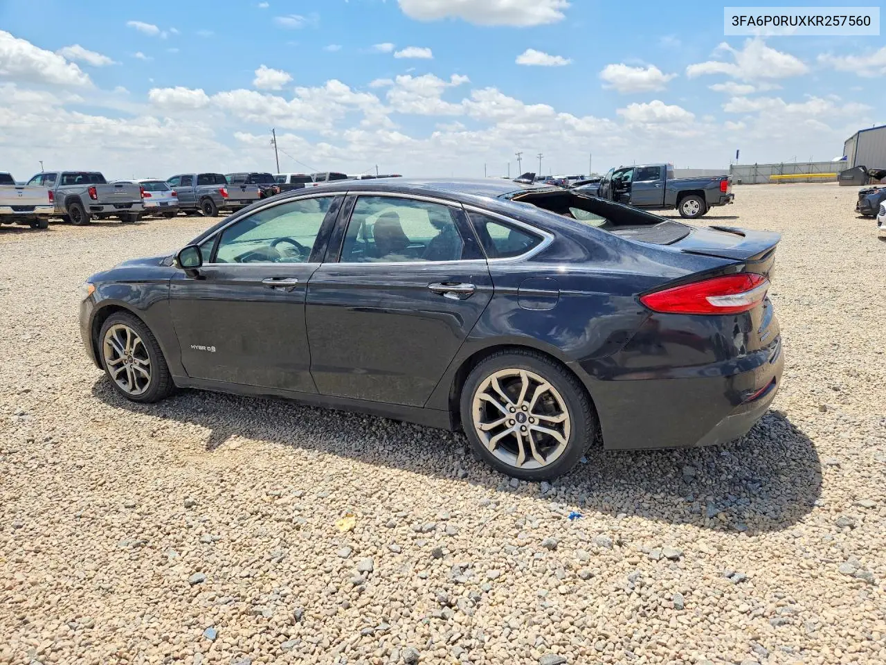 2019 Ford Fusion Titanium VIN: 3FA6P0RUXKR257560 Lot: 61085126