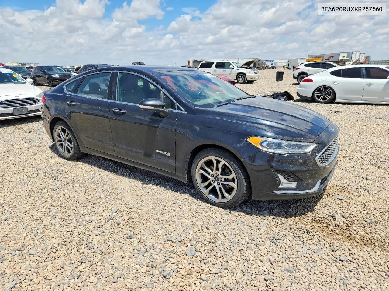 2019 Ford Fusion Titanium VIN: 3FA6P0RUXKR257560 Lot: 61085126