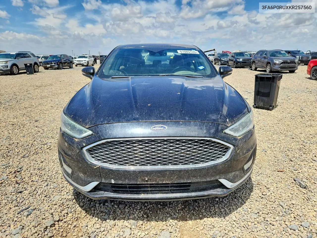 2019 Ford Fusion Titanium VIN: 3FA6P0RUXKR257560 Lot: 61085126