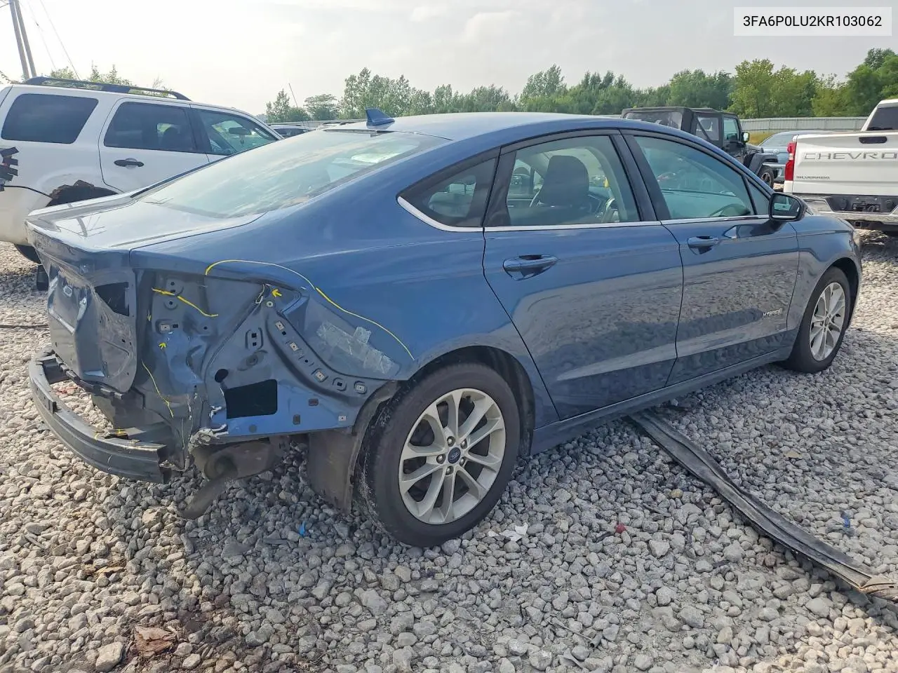 2019 Ford Fusion Se VIN: 3FA6P0LU2KR103062 Lot: 61375686