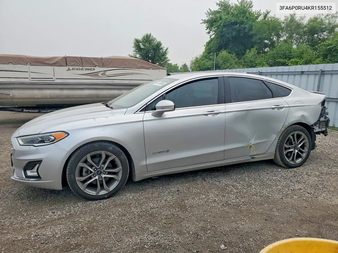 2019 Ford Fusion Titanium VIN: 3FA6P0RU4KR155512 Lot: 61415096