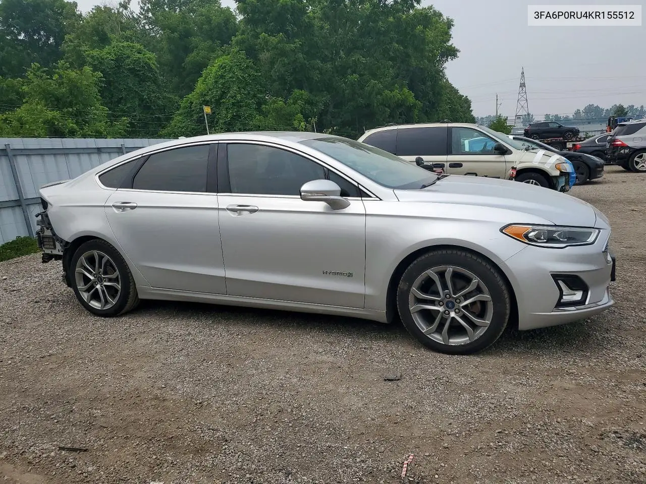 2019 Ford Fusion Titanium VIN: 3FA6P0RU4KR155512 Lot: 61415096
