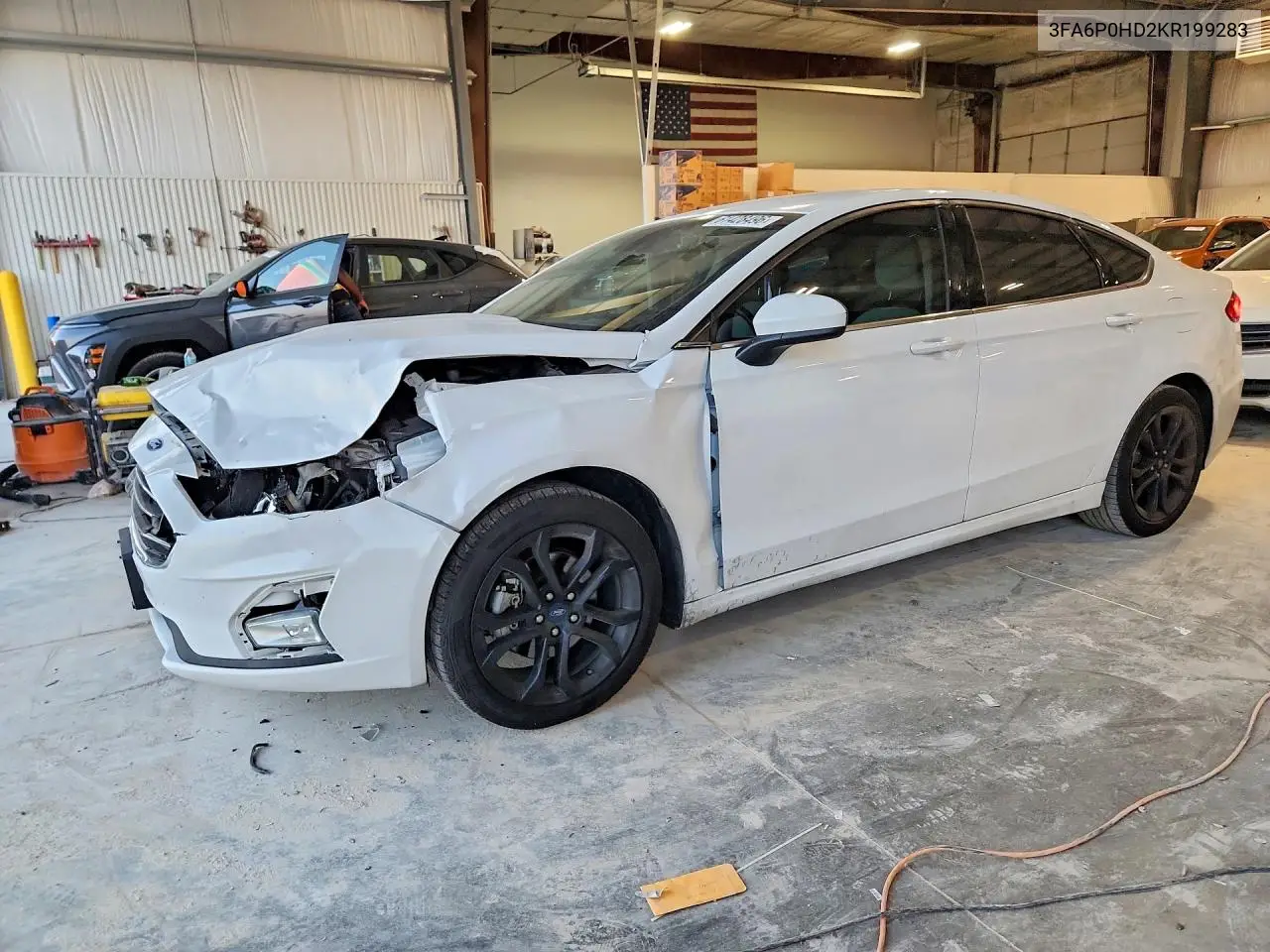 2019 Ford Fusion Se VIN: 3FA6P0HD2KR199283 Lot: 61428496