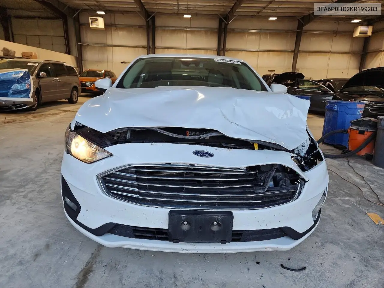 2019 Ford Fusion Se VIN: 3FA6P0HD2KR199283 Lot: 61428496