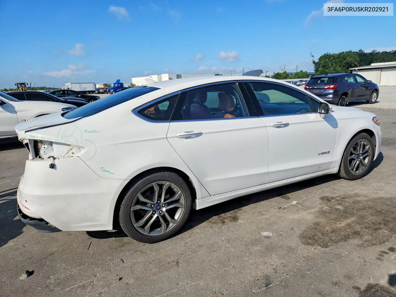 2019 Ford Fusion Titanium VIN: 3FA6P0RU5KR202921 Lot: 61612206