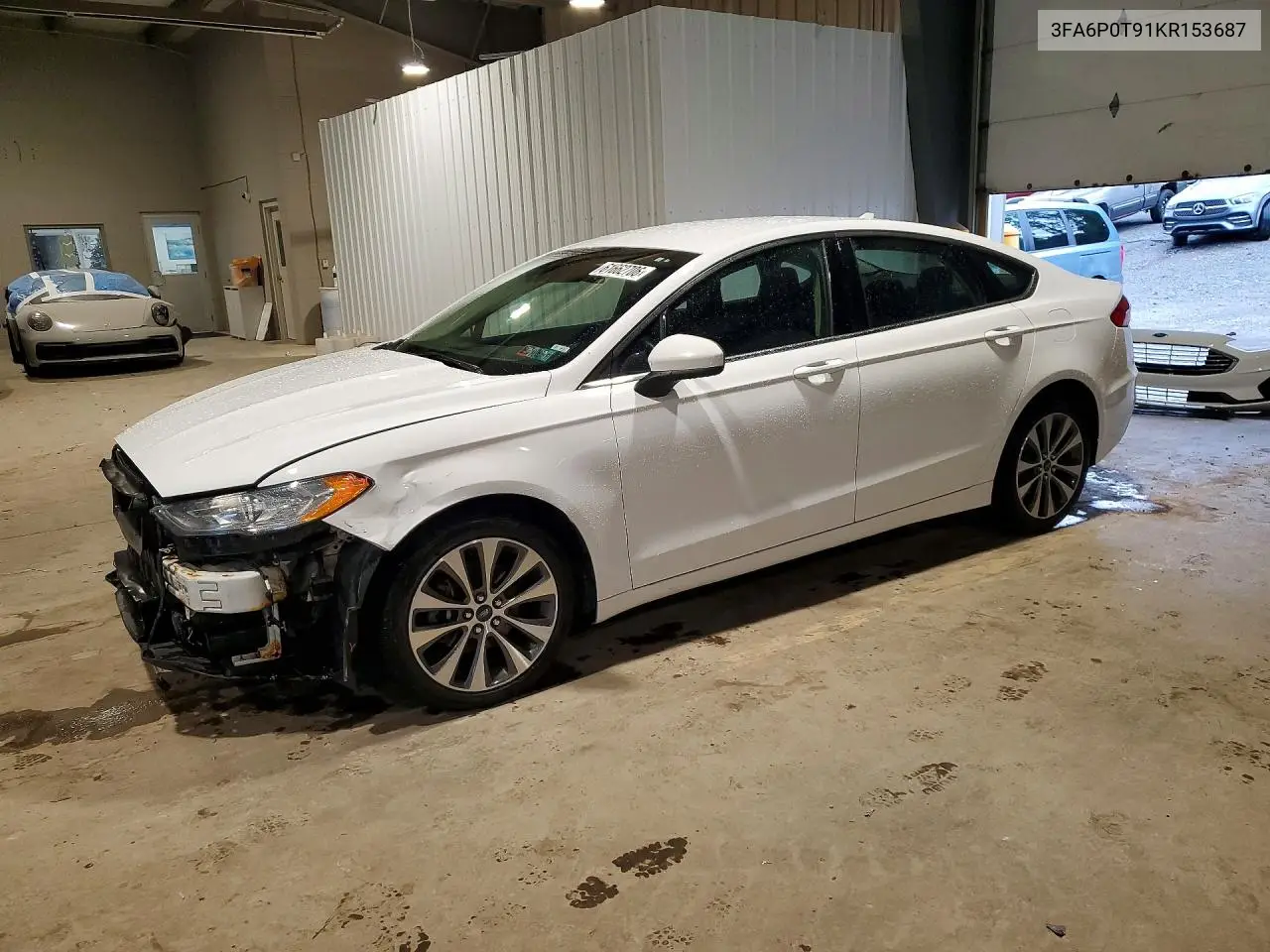 2019 Ford Fusion Se VIN: 3FA6P0T91KR153687 Lot: 61662706