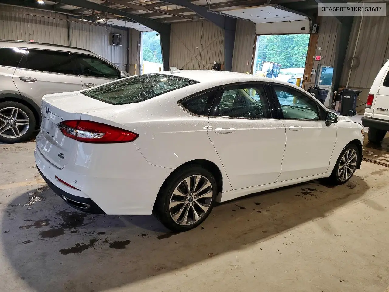 2019 Ford Fusion Se VIN: 3FA6P0T91KR153687 Lot: 61662706