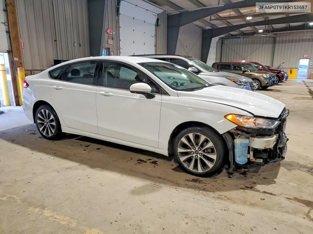 2019 Ford Fusion Se VIN: 3FA6P0T91KR153687 Lot: 61662706